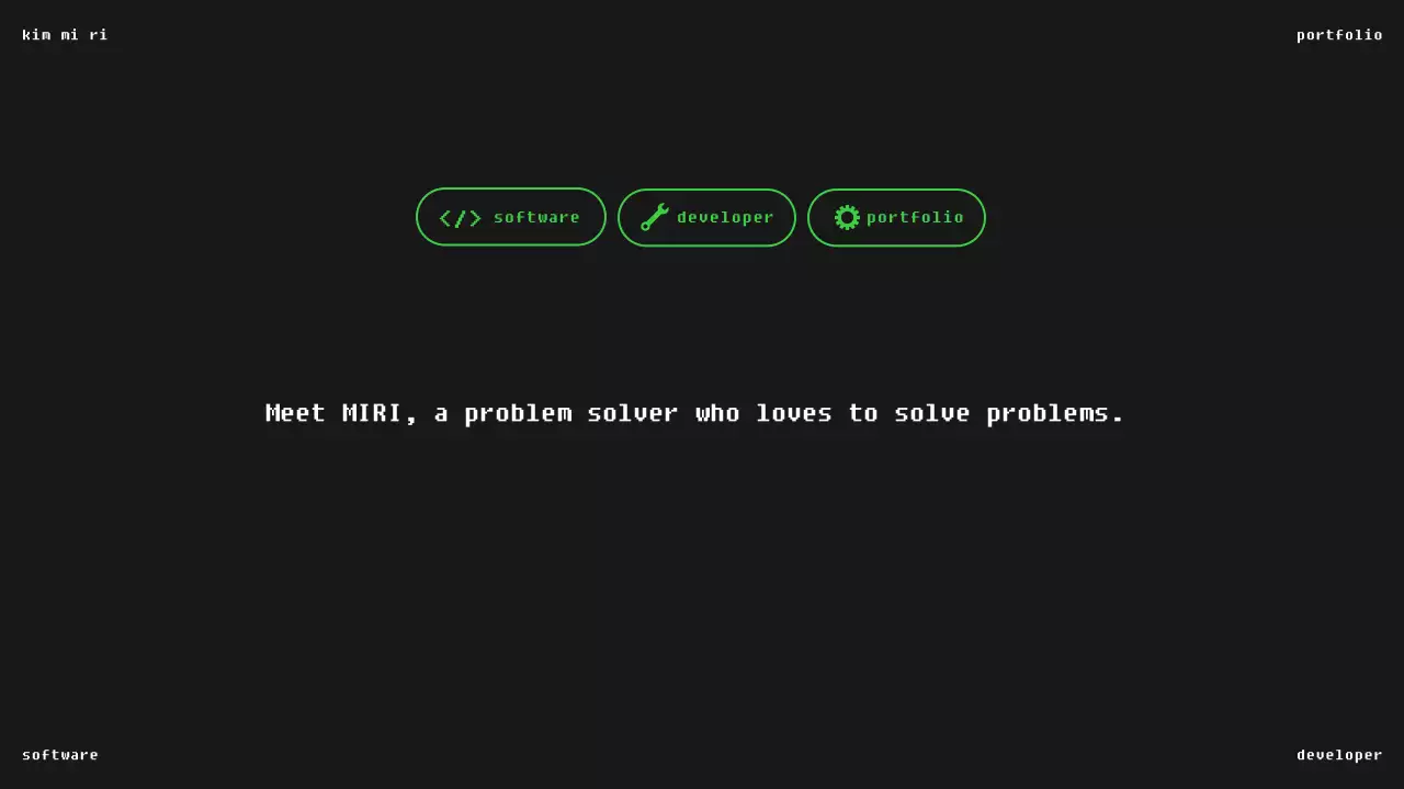 Black Minimal Developer Portfolio Presentation