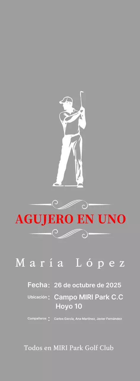 Placa clásica de golf con la ilustración de un golfista jugando al golf