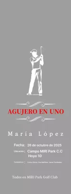 Placa clásica de golf con la ilustración de un golfista jugando al golf