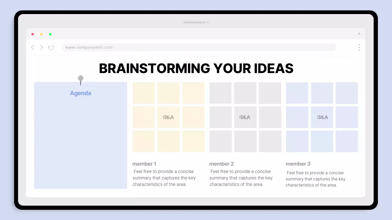 블루 모던 브레인스토밍 가이드 프레젠테이션