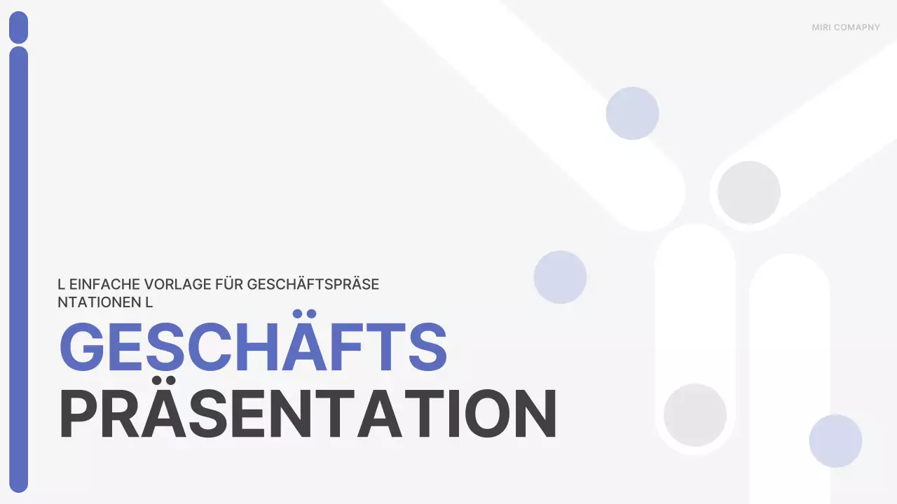 Ein einfacher Geschäftsplan in Blau und Grau