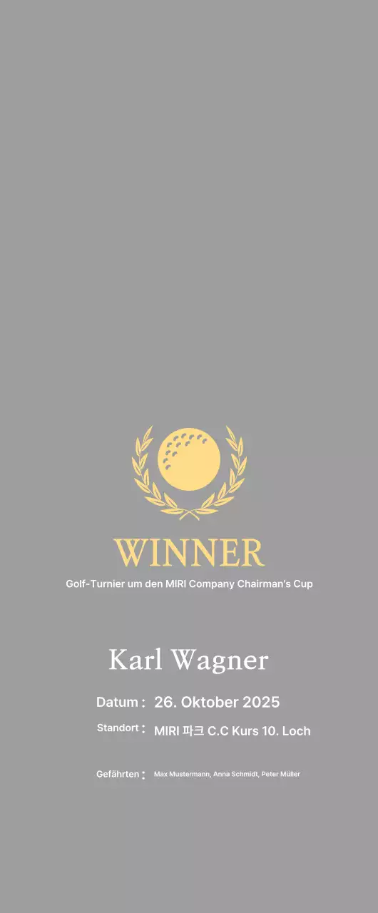 Gepflegte Listungstafel mit Lorbeeren