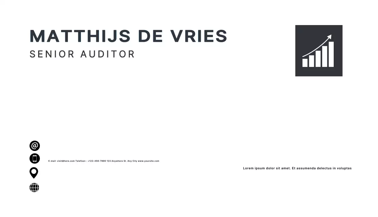 wit minimalistisch visitekaartje