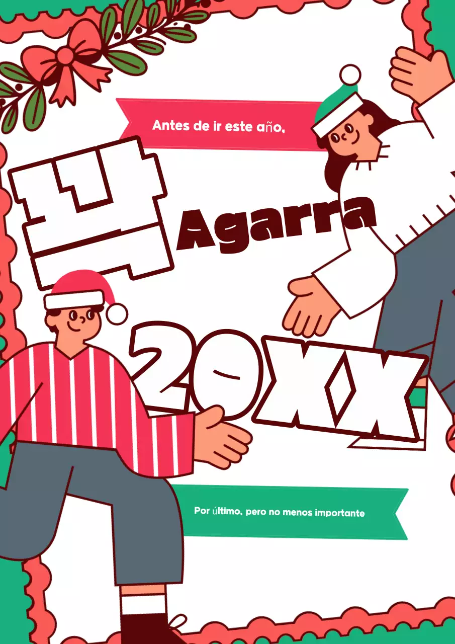 Anuncio navideño retro rojo