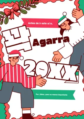 Anuncio navideño retro rojo