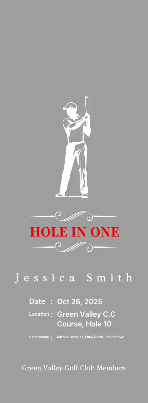 Placa de golfe clássica com uma ilustração de um golfista a jogar golfe