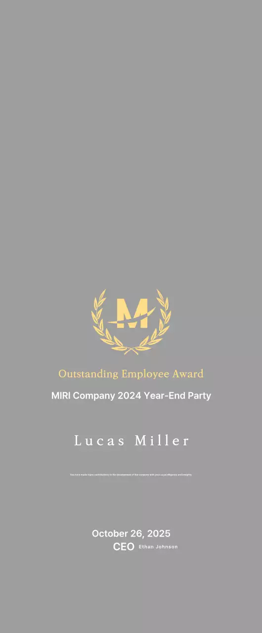 Neat listing plaque with laurels