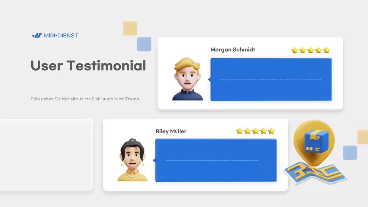 blue modern Lieferankündigung