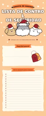 lista de control de mascotas de orange cute