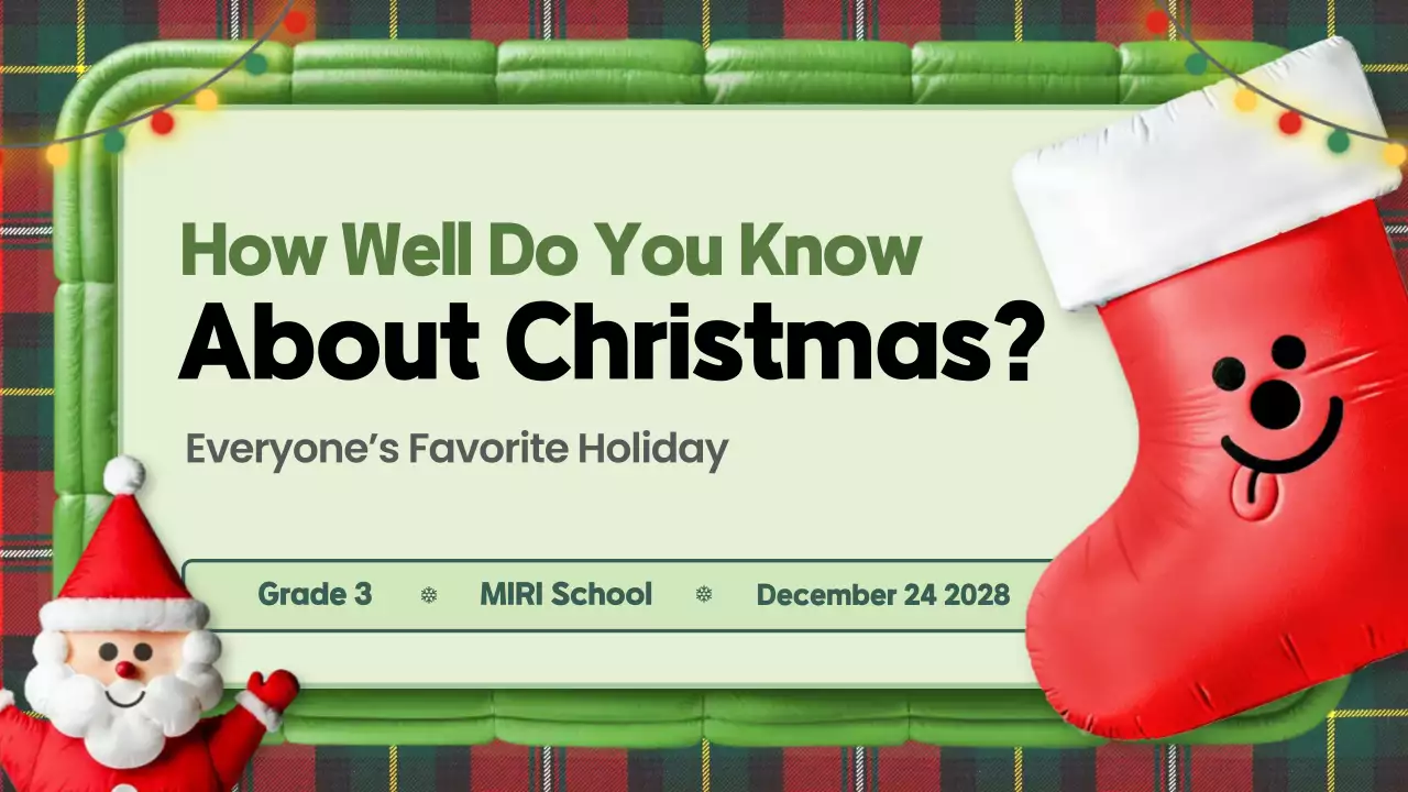 Red Traditional Christmas Quiz Guide Presentation