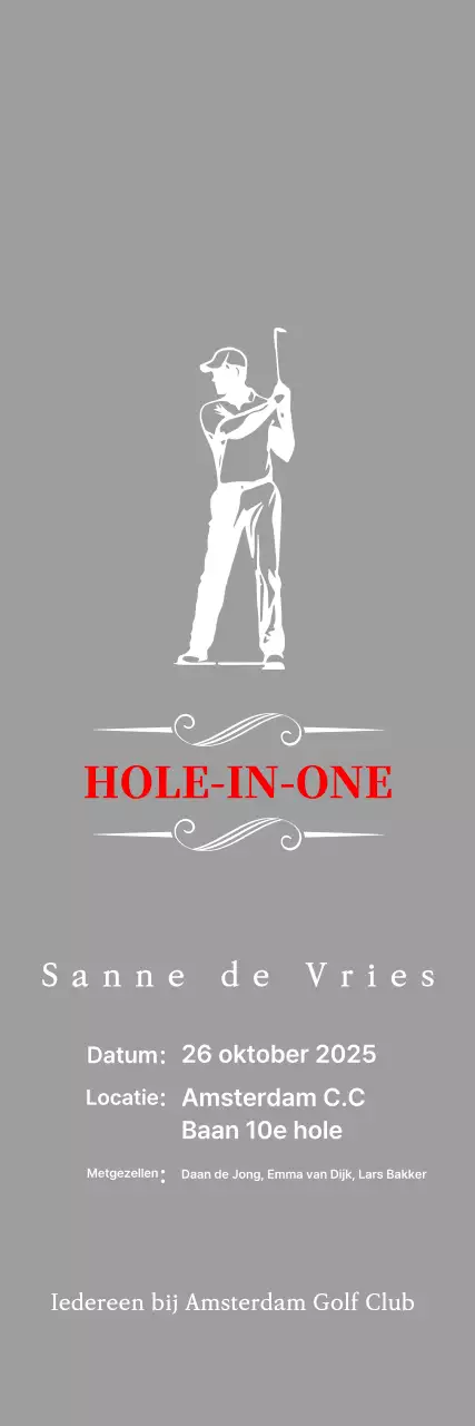 Klassieke golfplaquette met een illustratie van een golfspeler