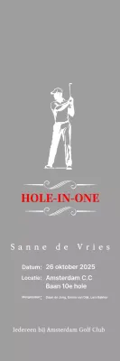 Klassieke golfplaquette met een illustratie van een golfspeler