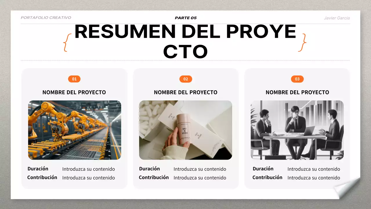 orange modern portfolio curriculum vitae