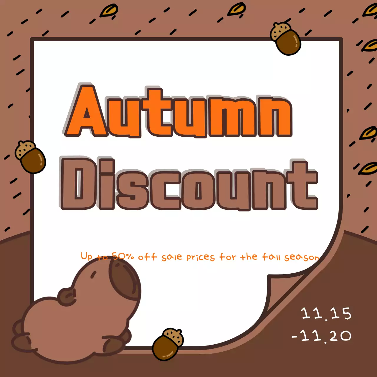 Modelos fofos marrons Anúncio Instagram Carousel