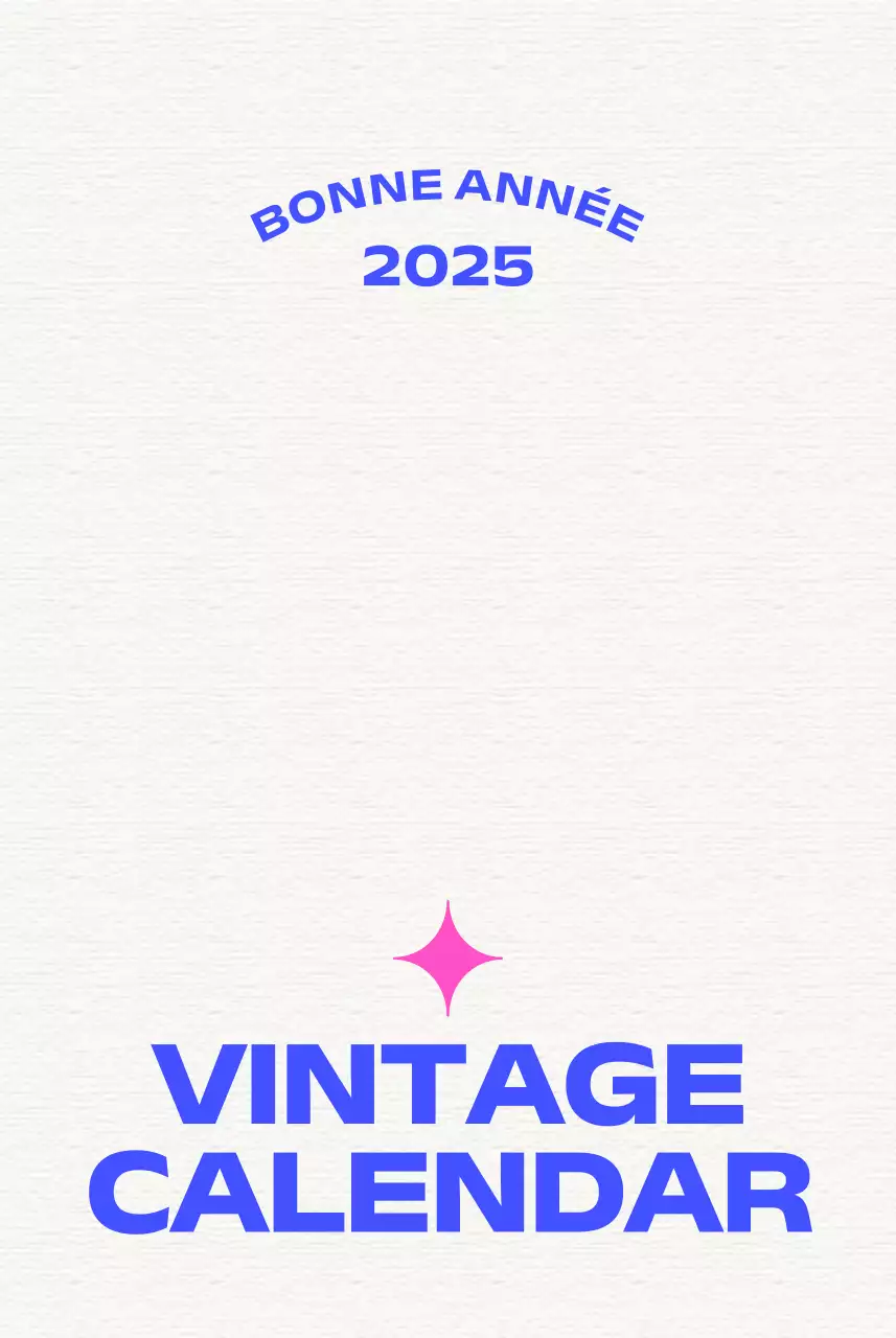 Calendrier Vintage Celebrate Blue