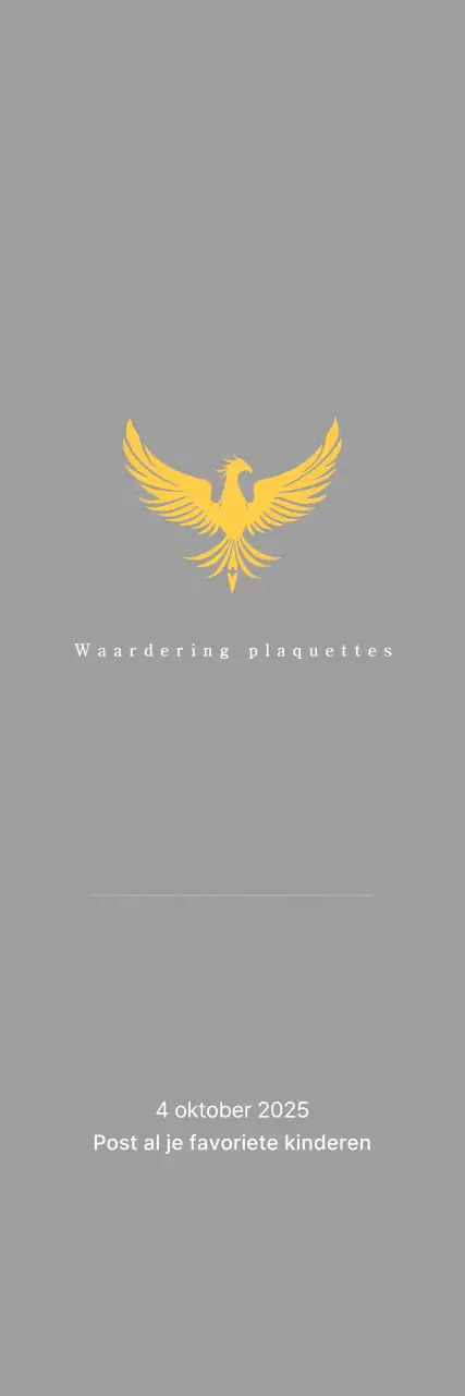 Klassieke golftoernooitrofee met kleurrijke feniksdecoratie