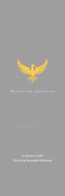 Klassieke golftoernooitrofee met kleurrijke feniksdecoratie