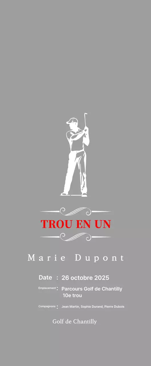 Plaque de golf classique représentant un golfeur en train de jouer au golf