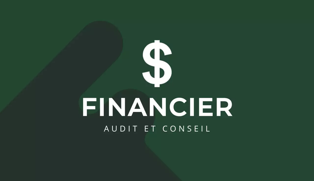 carte de visite verte et moderne pour la finance