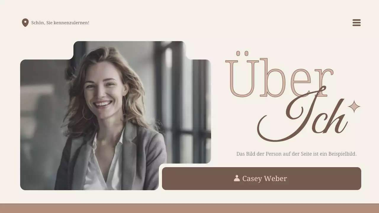 beige modernes Profil Layout