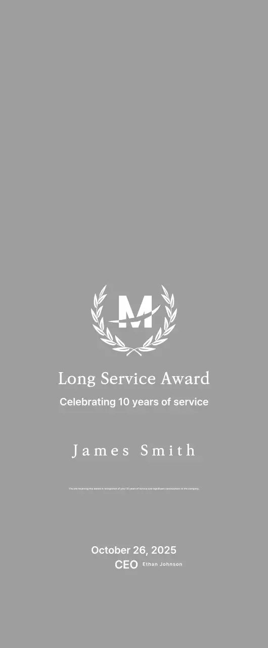 Neat listing plaque with laurels