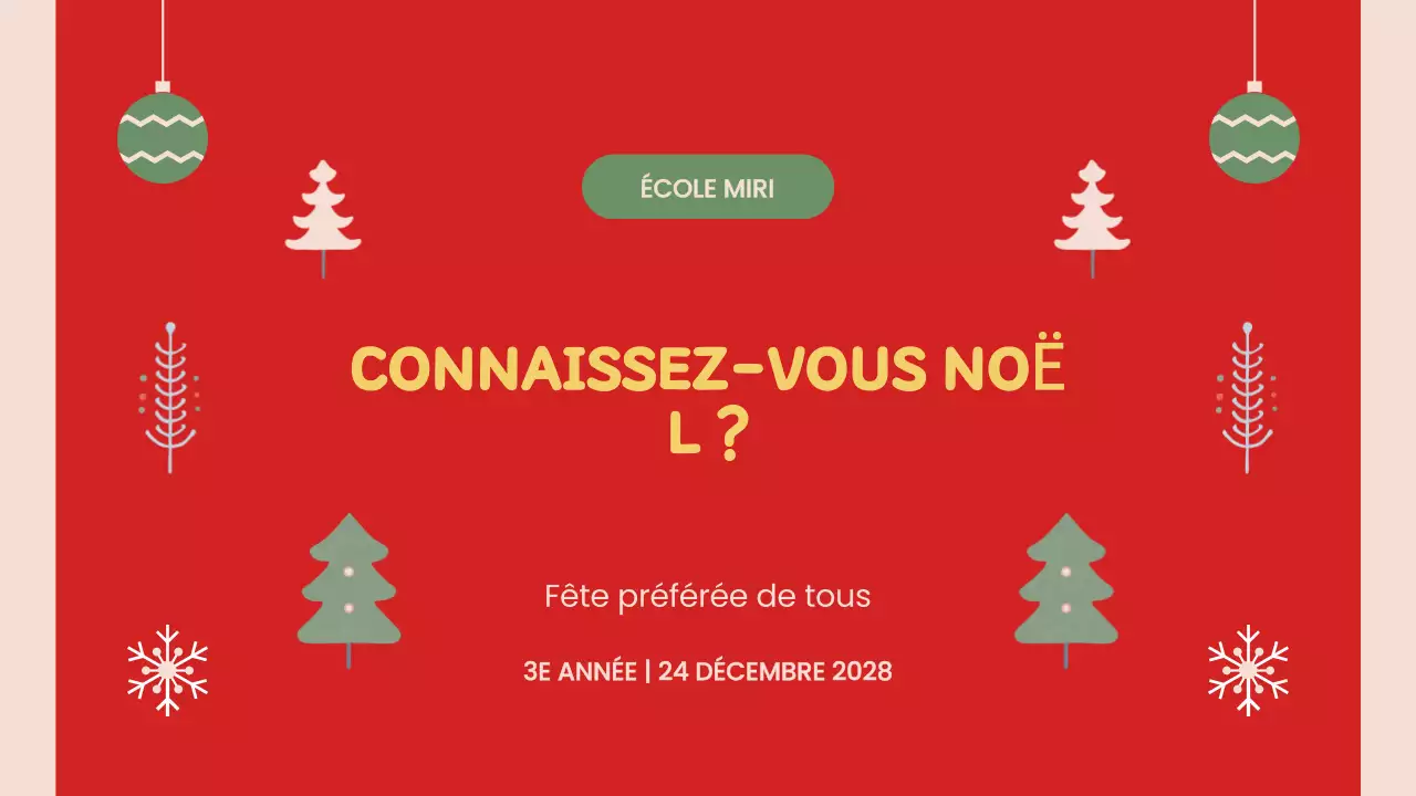 Présentation de Noël rétro rouge