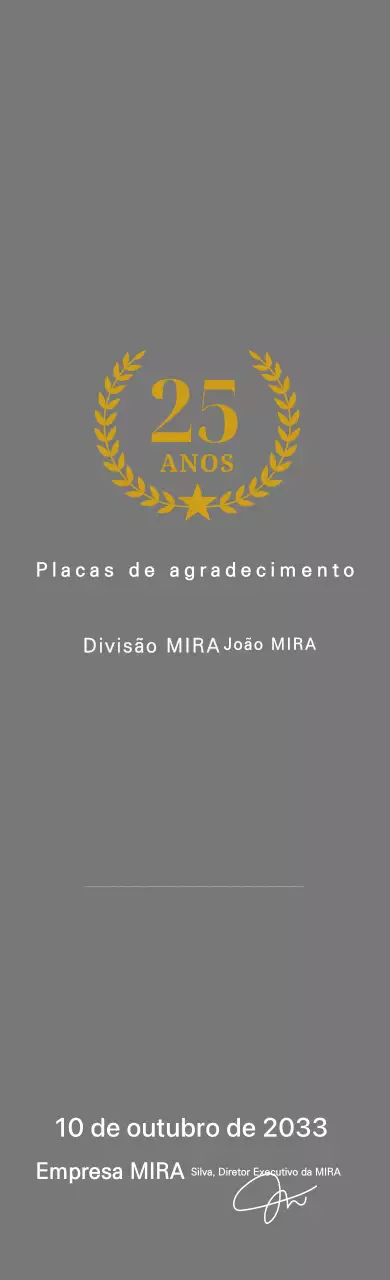 Placa clássica de sucesso