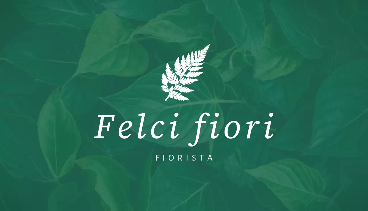 biglietto da visita verde minimalista per fioristi