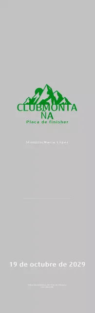 Placa Simple Montañismo Verde