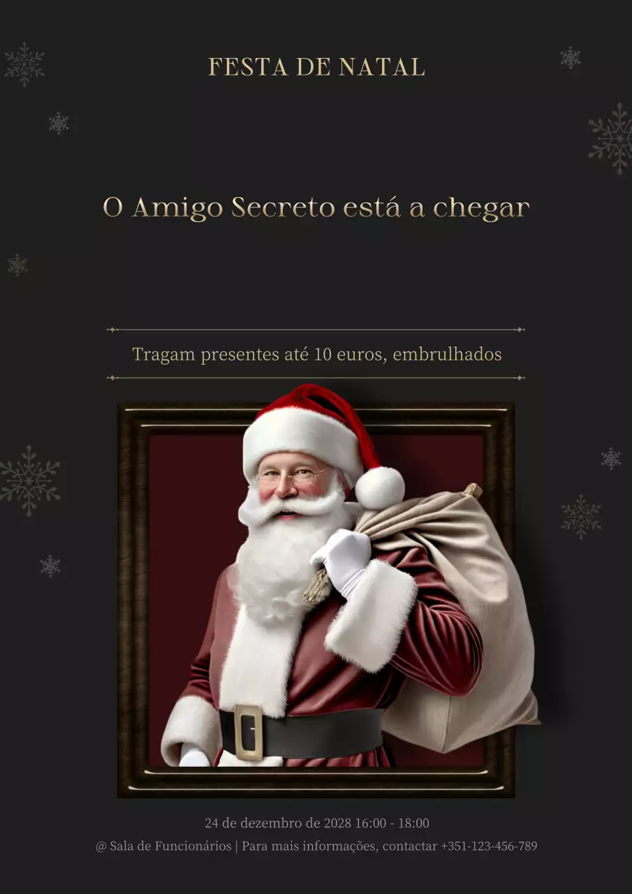 convite de festa tradicional preto