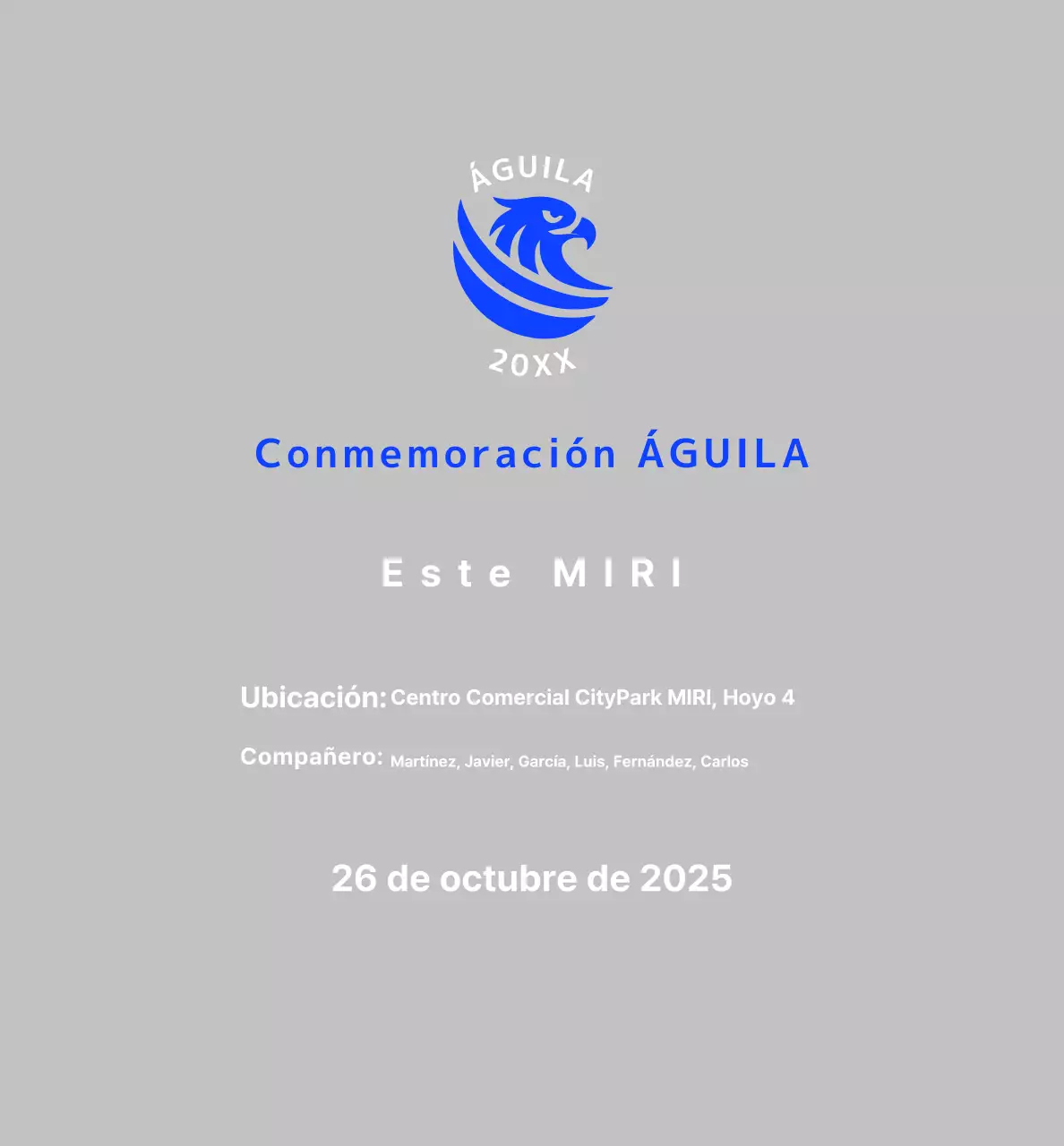 Golf Básico Azul Conmemorativo