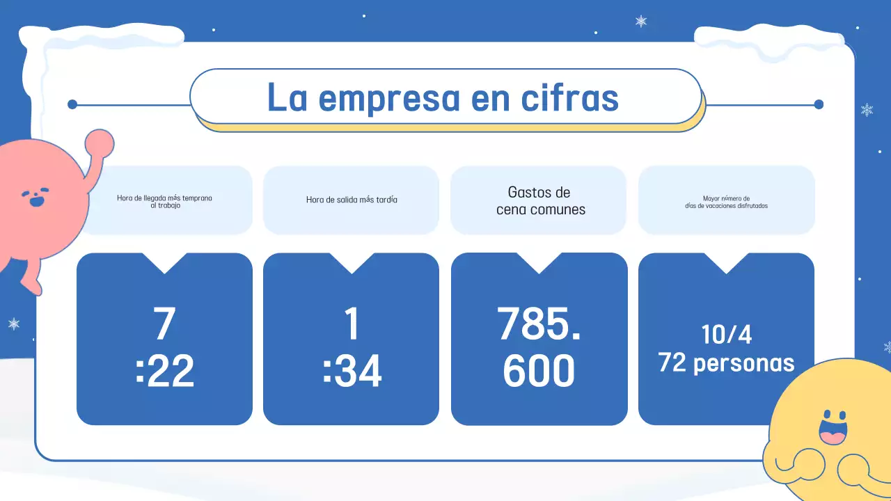 Un anuncio de fin de año azul y rosa