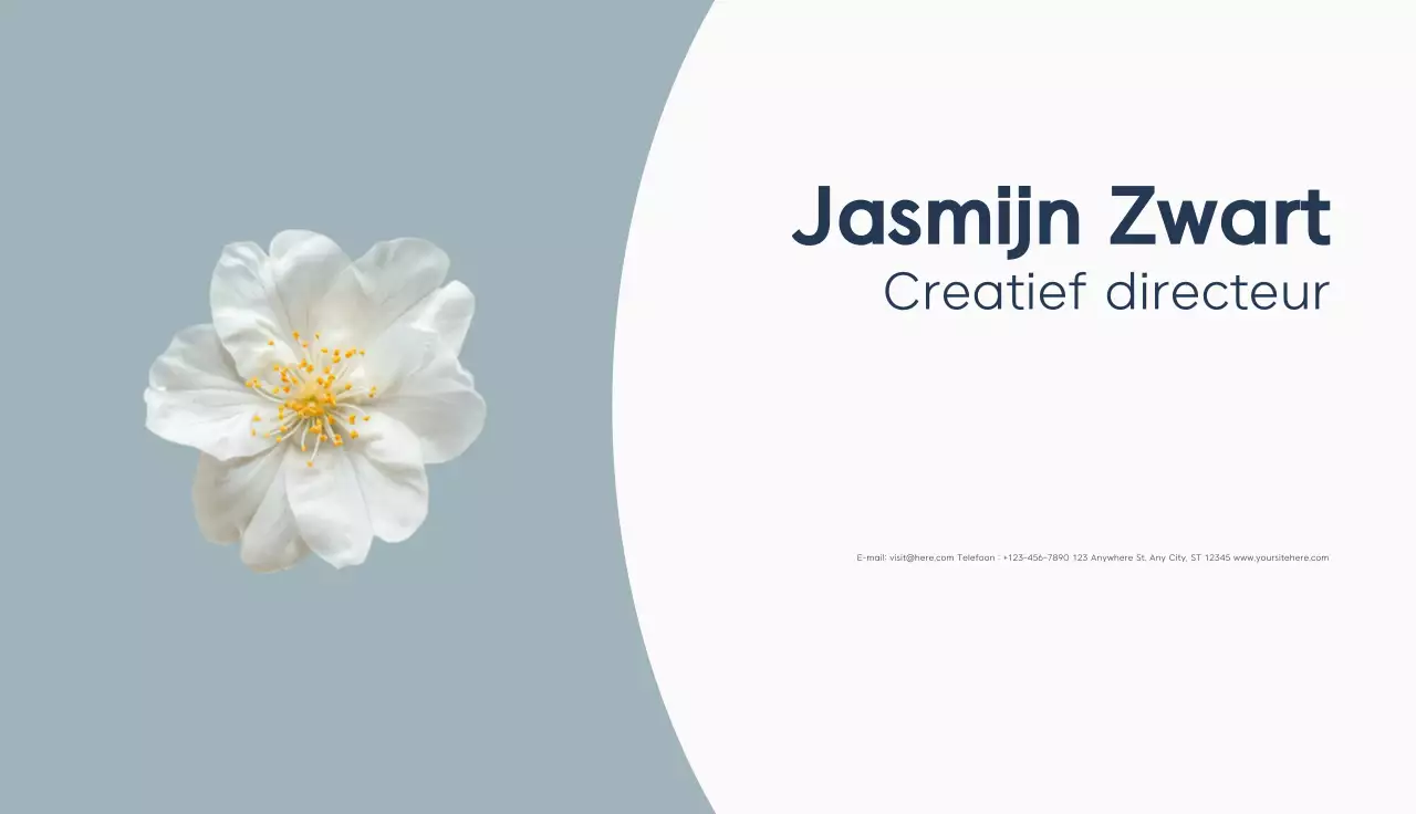 grijs minimalistisch visitekaartje