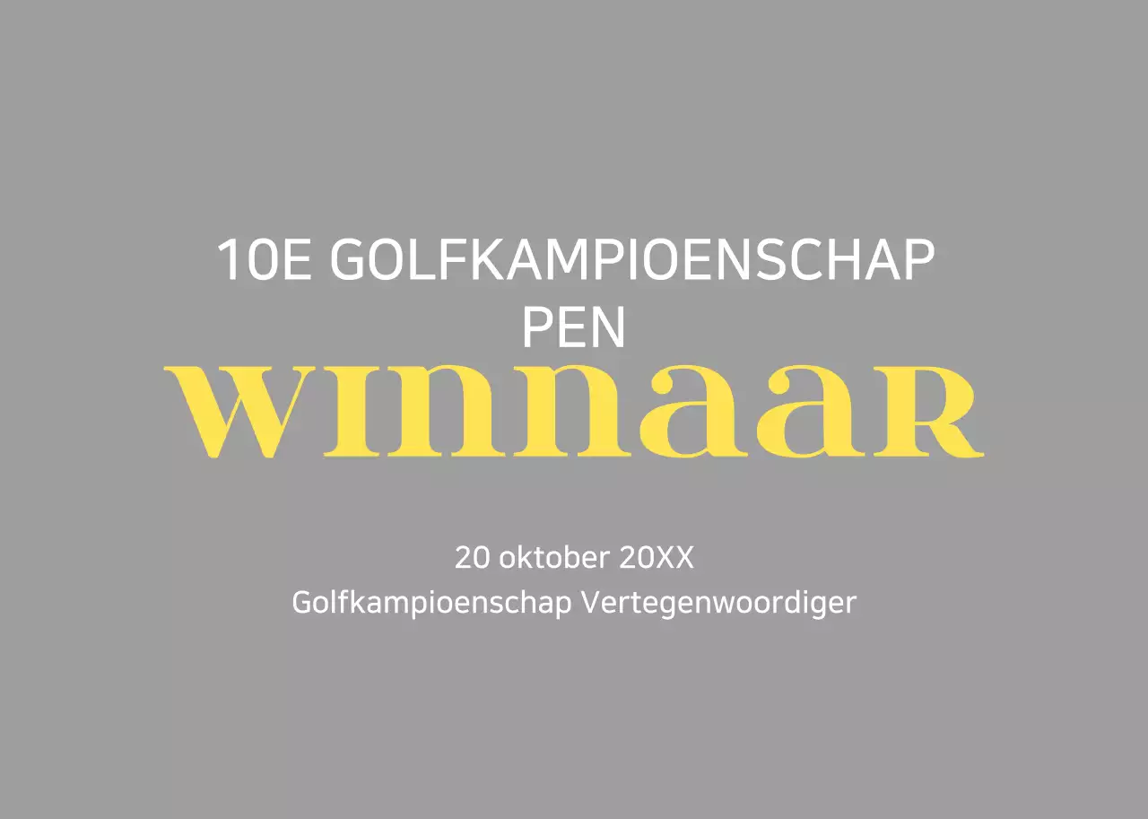 Gele standaard sportlijst