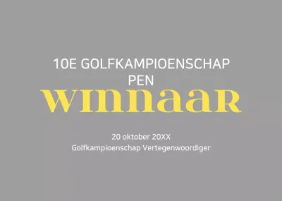 Gele standaard sportlijst