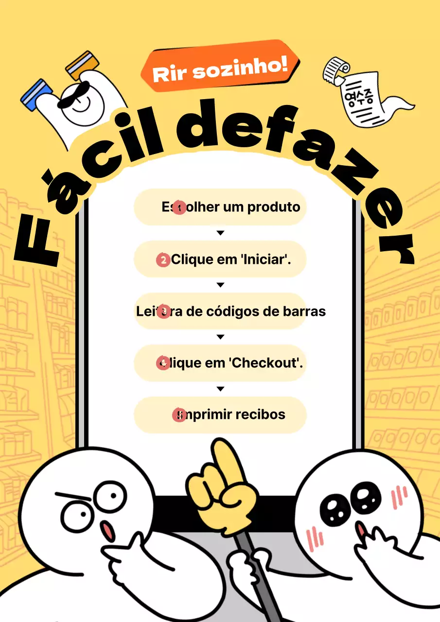 Amarelo Guia de compras simples