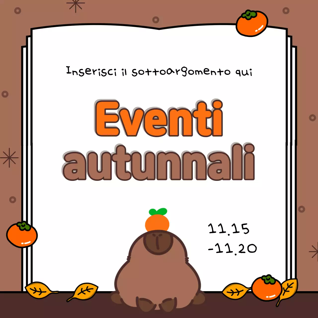 Copertura autunnale in marrone e arancione