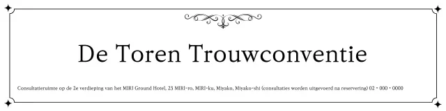 Zwart Klassiek Huwelijksadvertentie