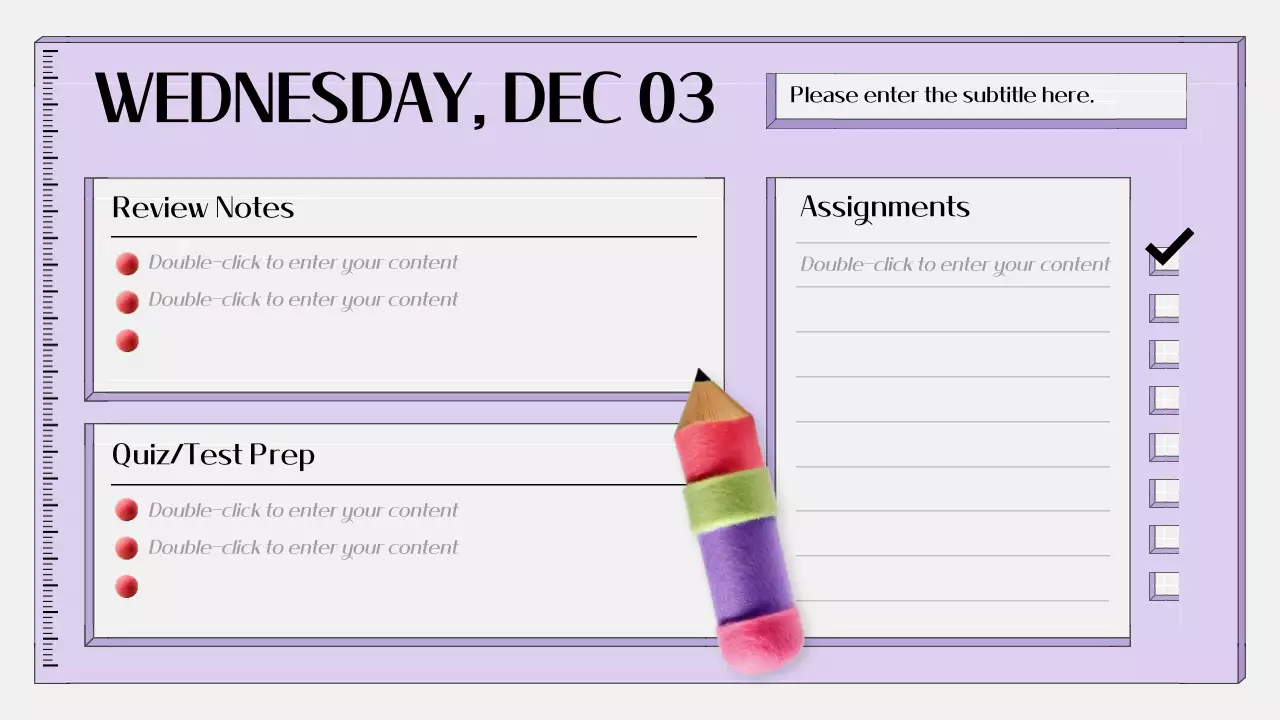 Presentasi Agenda Kelas Minimal Ungu