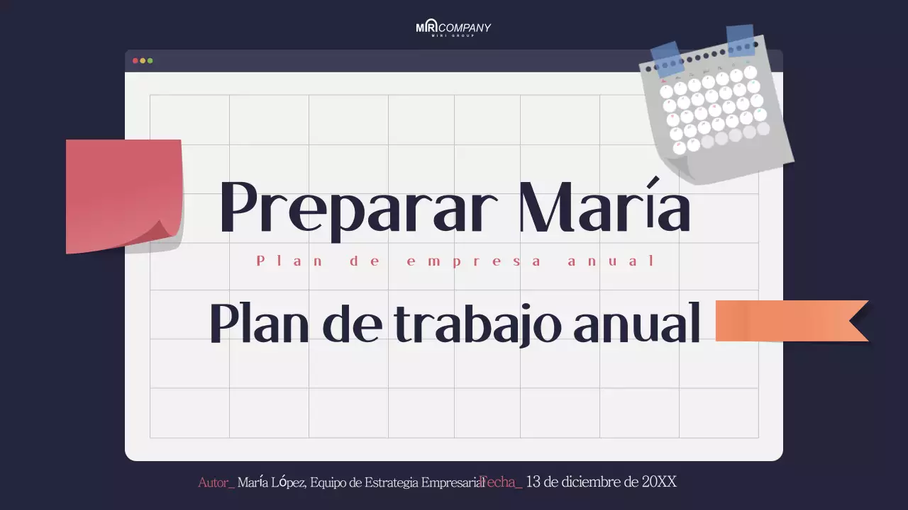 Planificar un plan de negocios moderno en azul marino