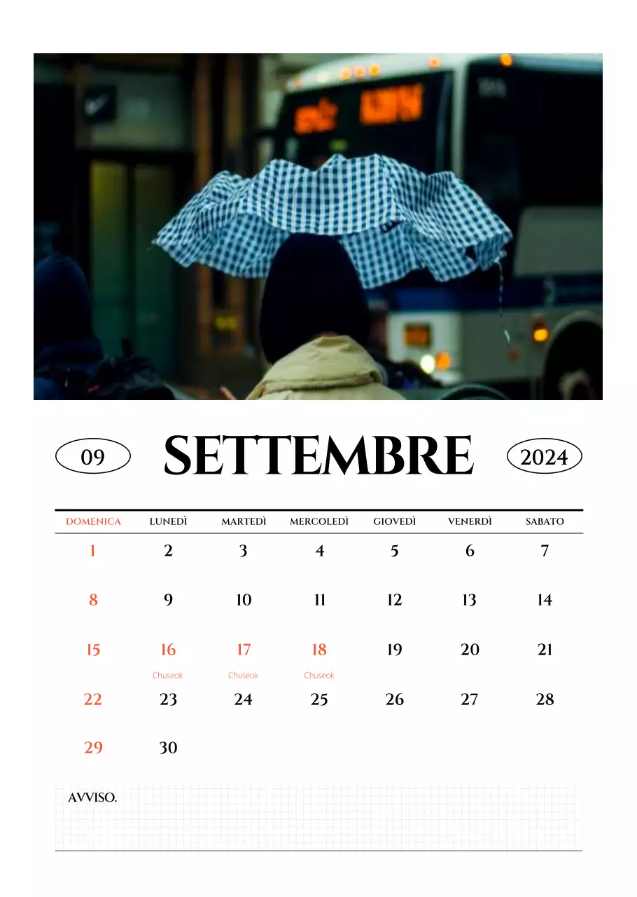 Calendario da parete in stile semplice con concetto di fotografia di viaggio emozionale in bianco e nero