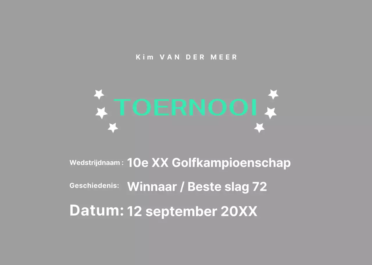 Groen Eenvoudig Golf Plaquette