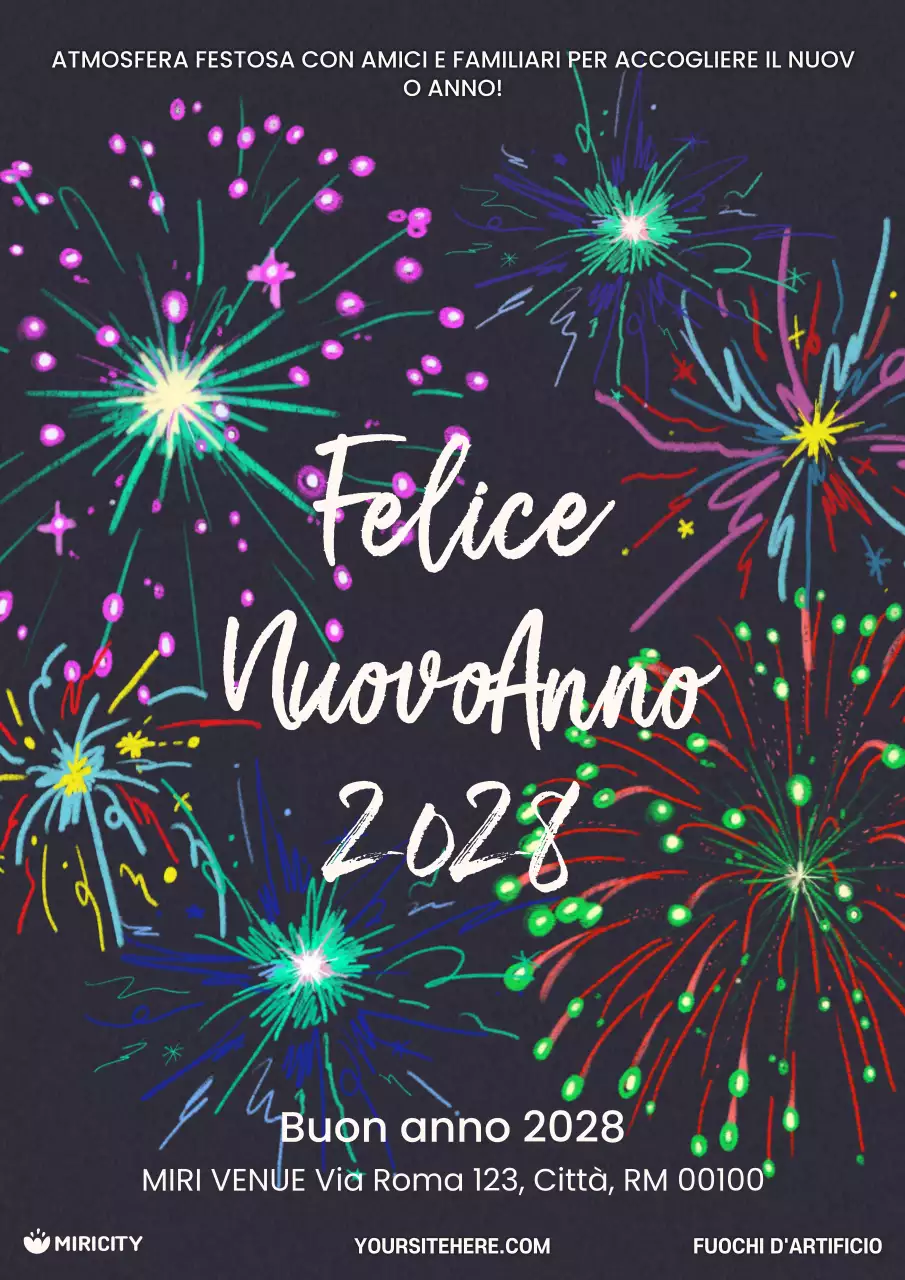 invito a festeggiare colorato e festoso