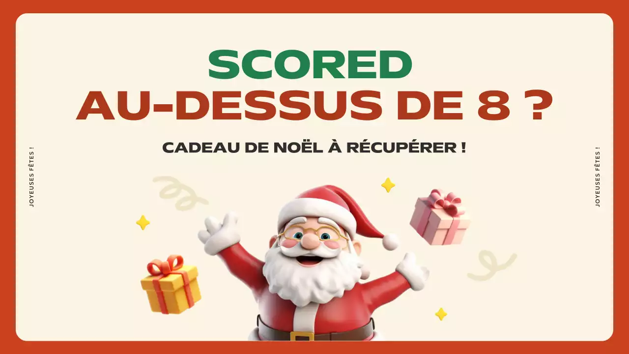 présentation festive rouge pour les fêtes de fin d'année