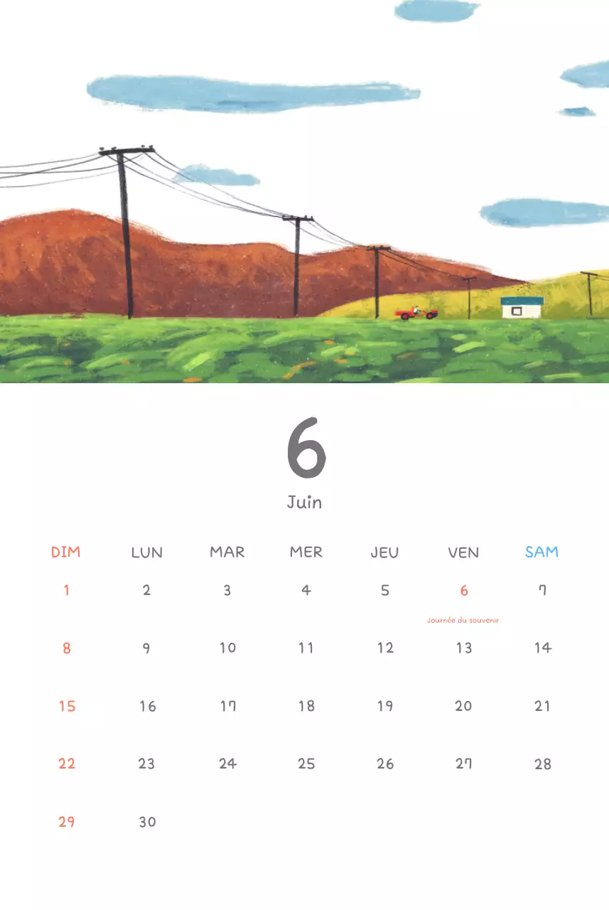 Calendriers mignons avec des illustrations câlines