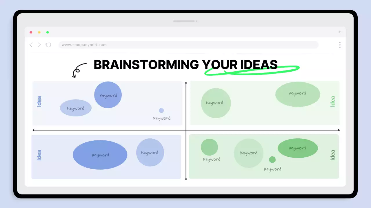 블루 모던 브레인스토밍 가이드 프레젠테이션