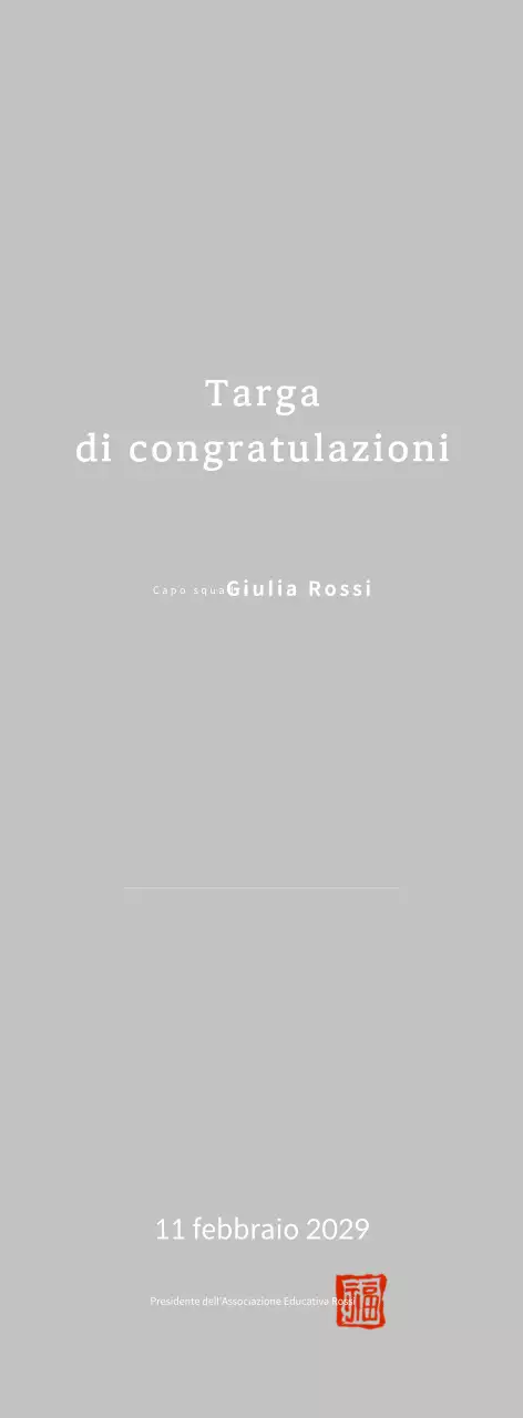 Celebrazione della promozione di White Simple