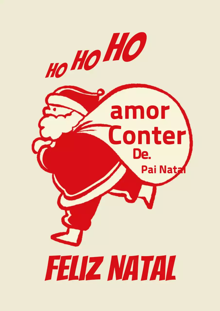 Postal de Natal vintage vermelho