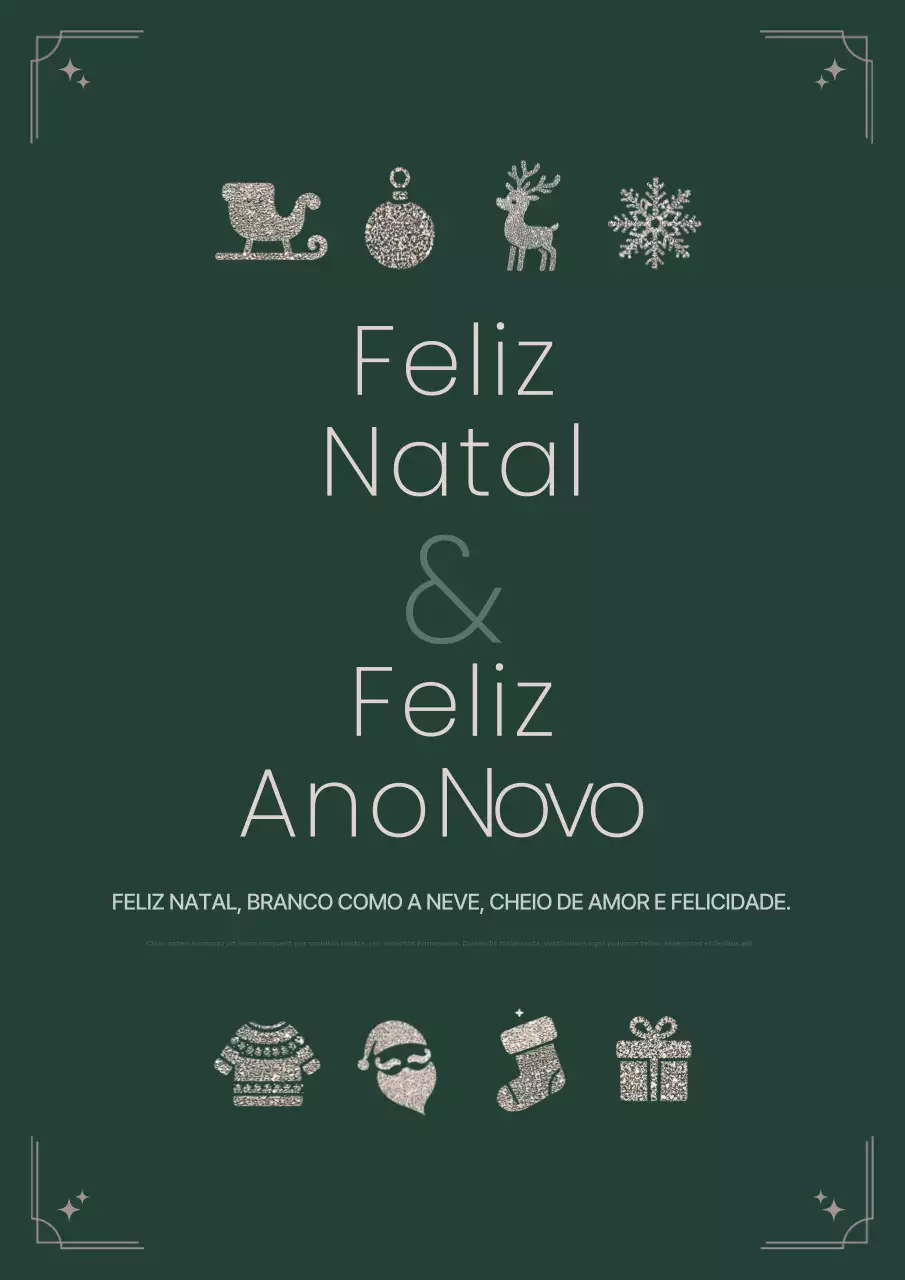 Cartão de Natal simples caqui