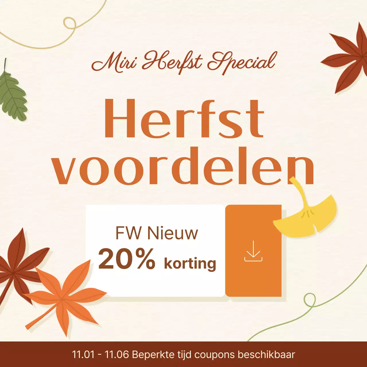 Oranje Eenvoudig Korting Aanbieding Promotie
